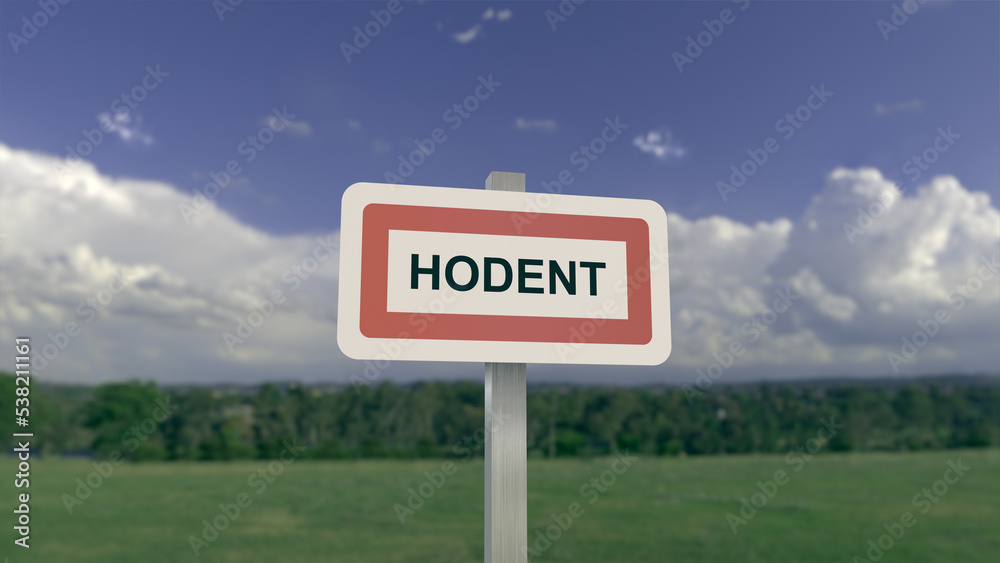 Panneau d'entrée de Hodent Panneau d'entrée de Hodent
