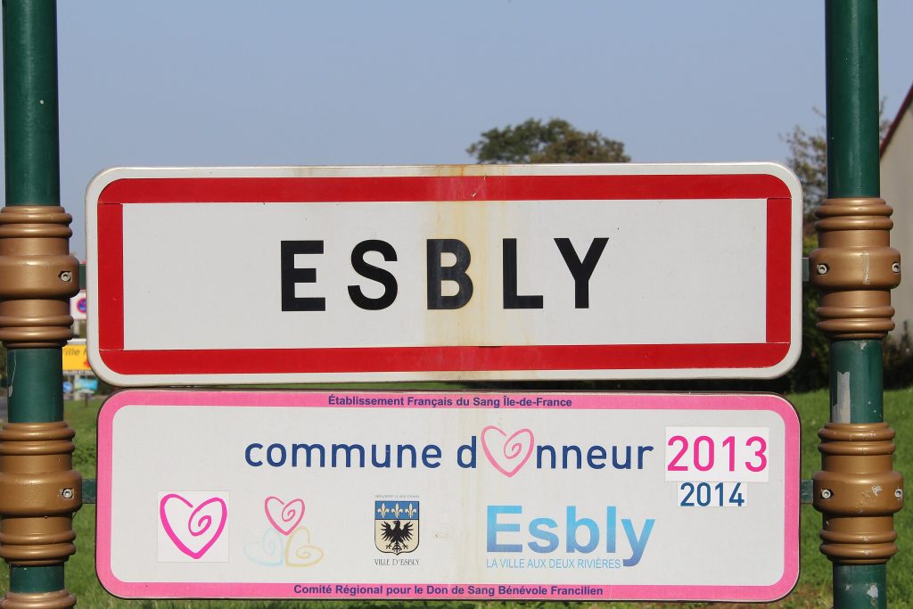 Panneau d'entrée de Esbly Panneau d'entrée de Esbly