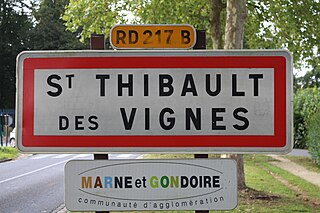 Panneau d'entrée de Saint-Thibault-des-Vignes Panneau d'entrée de Saint-Thibault-des-Vignes