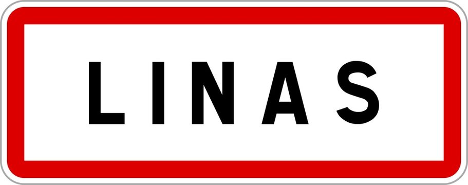 Panneau d'entrée de Linas Panneau d'entrée de Linas