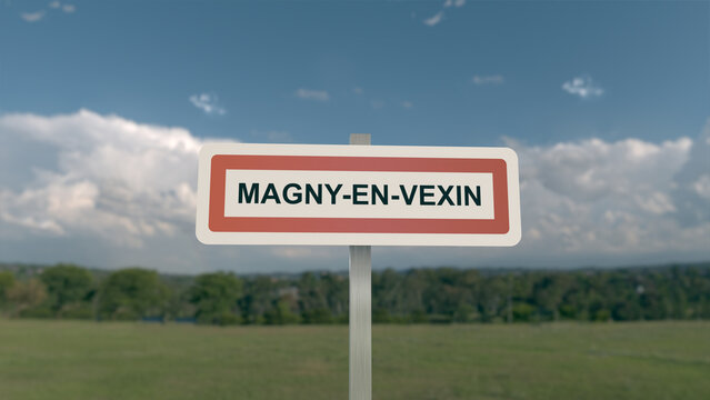 Panneau d'entrée de Magny-en-Vexin Panneau d'entrée de Magny-en-Vexin