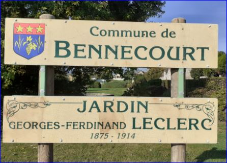 Panneau d'entrée de Bennecourt Panneau d'entrée de Bennecourt