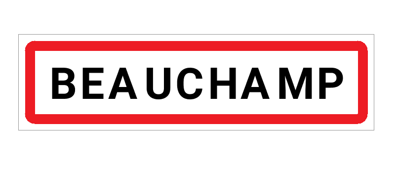Panneau d'entrée de Beauchamp Panneau d'entrée de Beauchamp